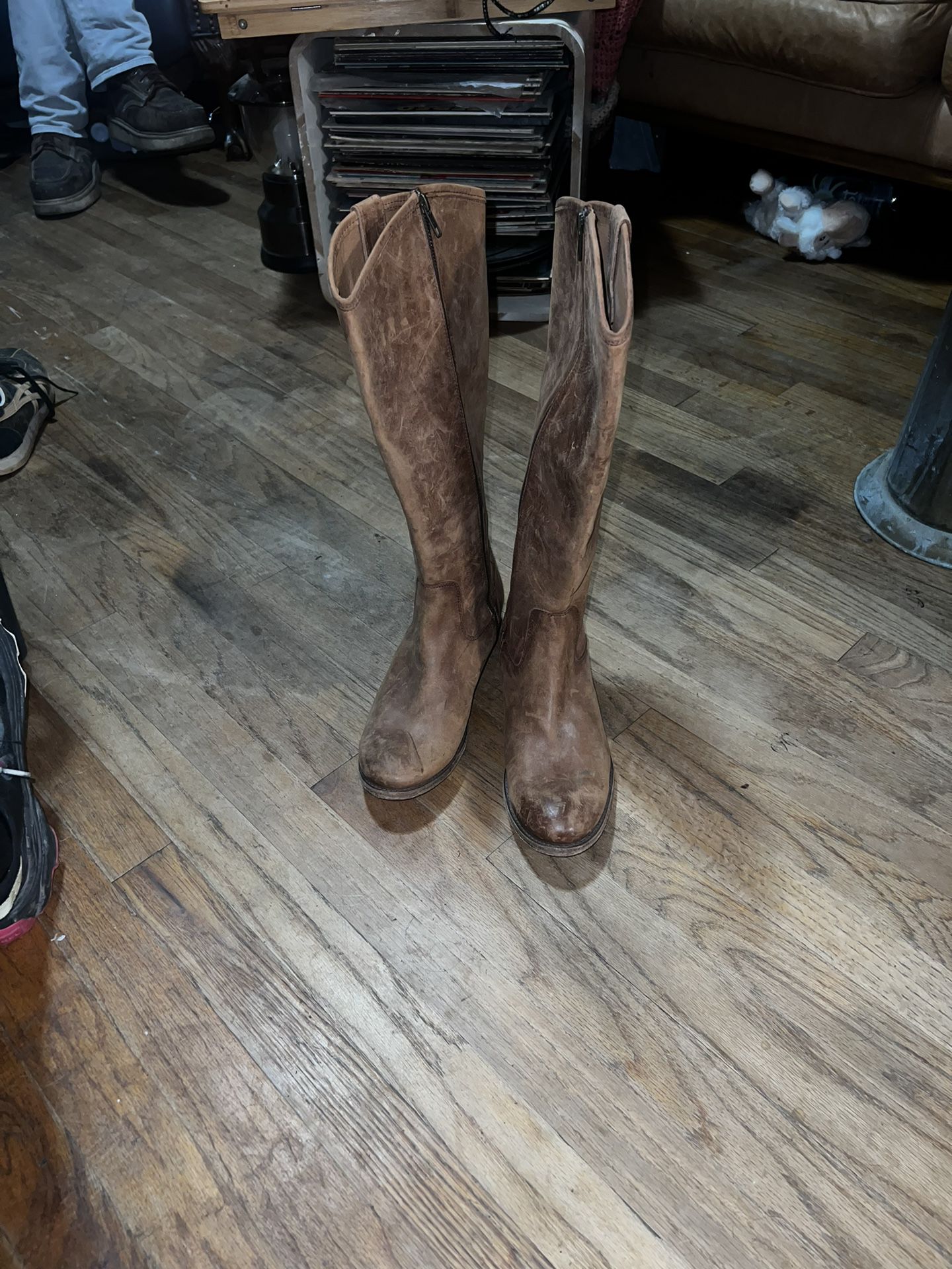 FRYE  Women's Melissa Button 2 Leather  Riding Boots  Cognac  10B NEW
