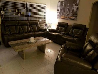 Comfy New Naples reclining sofa and loveseat set on sale only $699. FREE SAME DAY DELIVERY. NO CREDIT CHECK FINANCING!