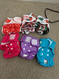 Reusable Dog Diapers Lot of 6 size XS/S