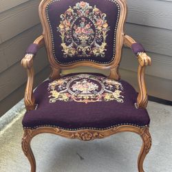 Antique Victorian Renaissance revival Burl walnut Side Chair