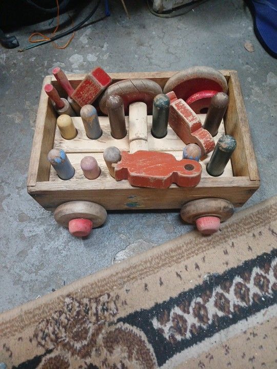 Antique Wood Blocks N Tow.