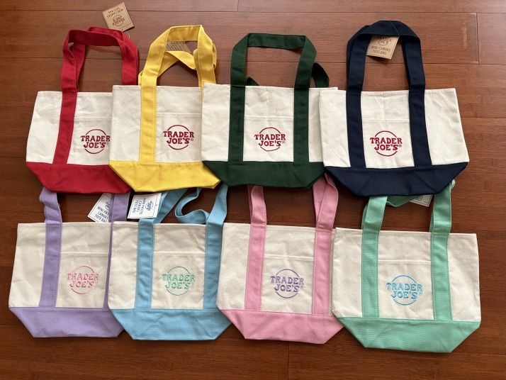 Trader Joes Mini Canvas Tote Bags