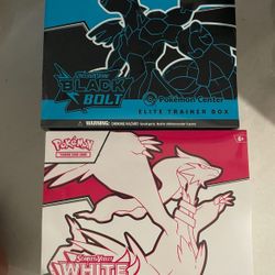 Pokemon White flare & Black bolt PC ETB 