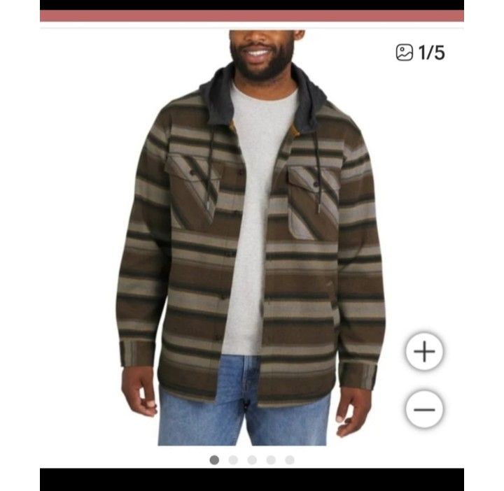 Quiksilver Men's Hooded Shirt Jacket