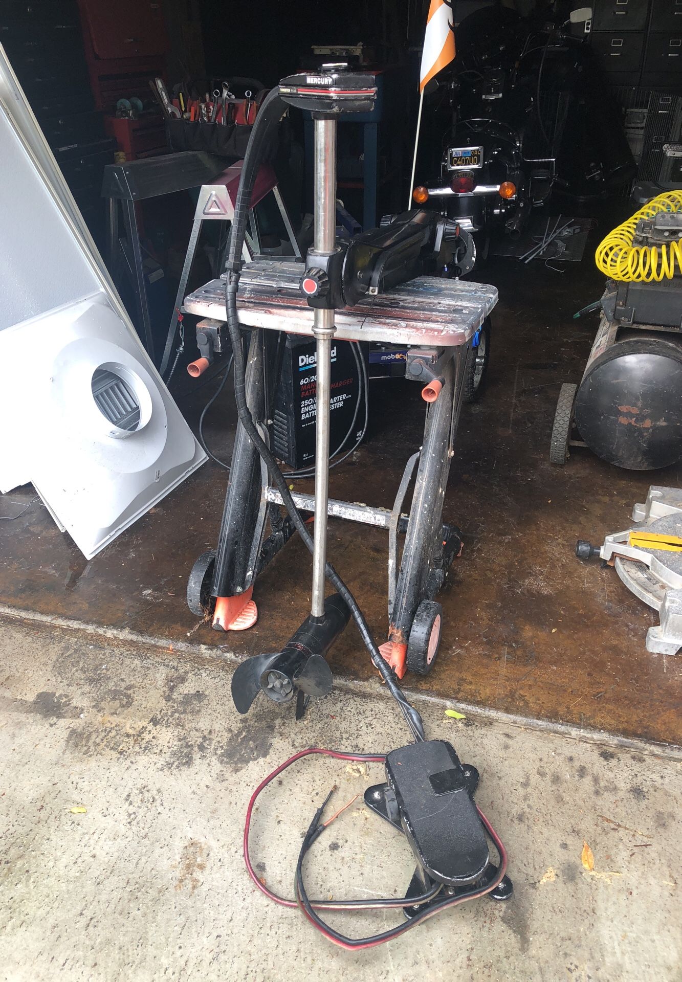 Mercury thruster plus trolling motor and foot pedal 450.00