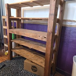 Solid Wood 5 Tier Shelf 