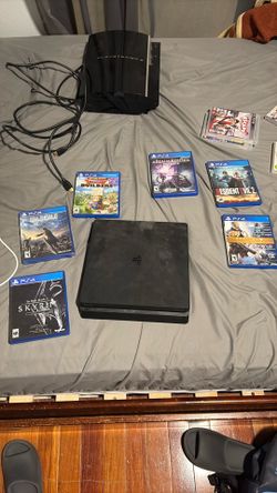 playstation with no cables and pre used with 6 games included