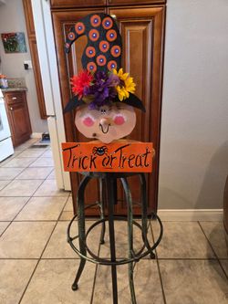 Halloween witch yard stake