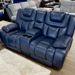 Leather Sofa And Loveseat Couch Set 