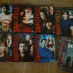 Smallville DVDs seasons 1-7, 9-10.