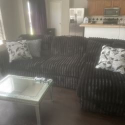 Leather Sofa Black