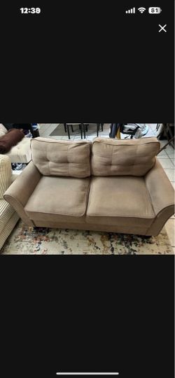 Beige Love Seat