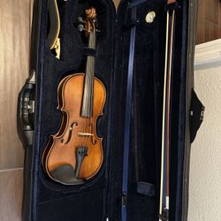Violin Outfit 3/4 Size By Kennedy Violins - Carrying Case and Accessories Included - Solid Maple Wood and Ebony Fittings RB300