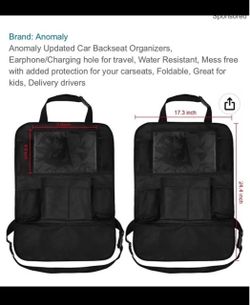 Anomaly Car Backseat Organizer