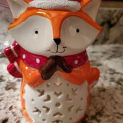 New Fox Holiday Tea Light Holder