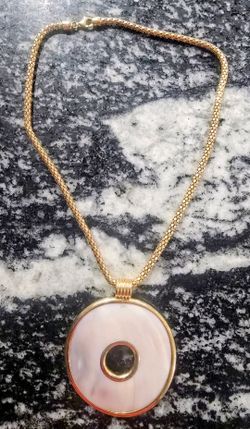 14K chain with 14K quartz ring