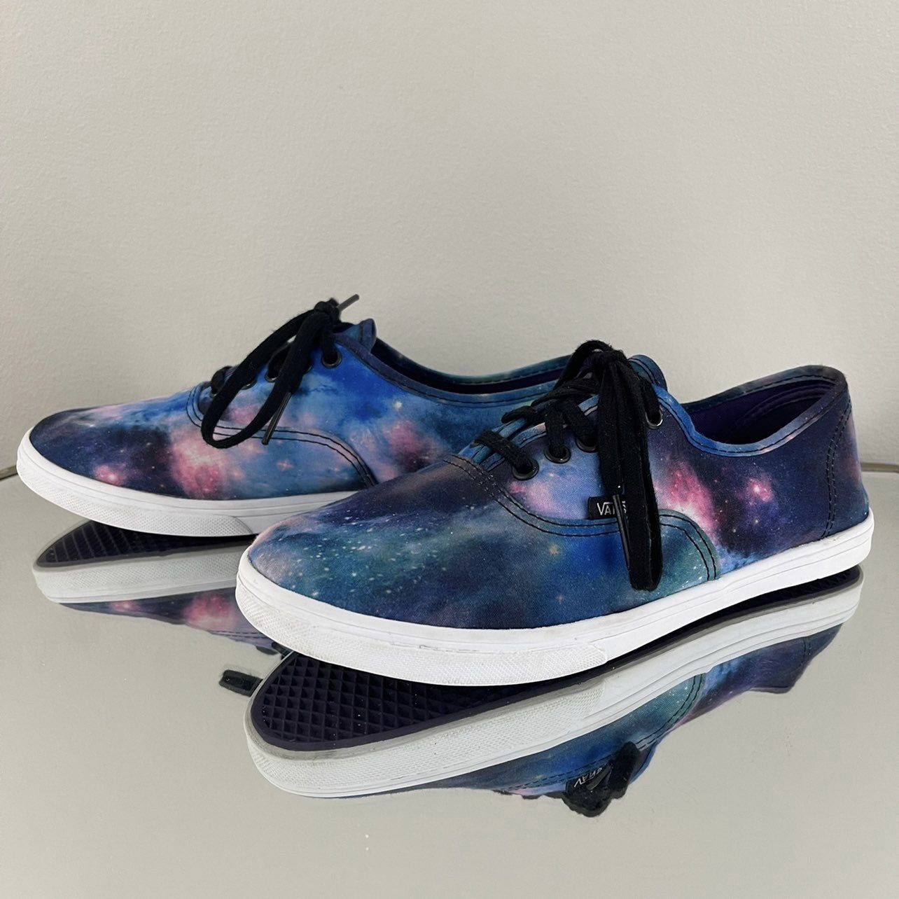VANS Authentic Lo Pro Purple Blue Galaxy Print Sneakers