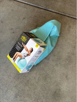 Exercise ball, sun tan bed and cornhole indoor game