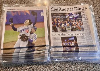 ⚾️ SET 2025 Dodgers World Series Los Angeles Times Newspaper