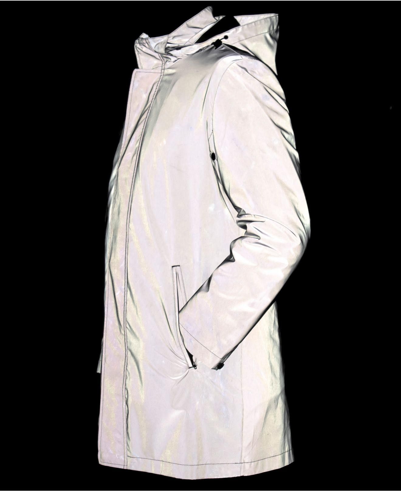 Calvin Klein Men's Slim Fit Full Reflective Raincoat Hoodie Jacket - Main Image