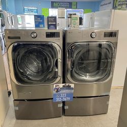 LG Washer And Dryer W Pedestals