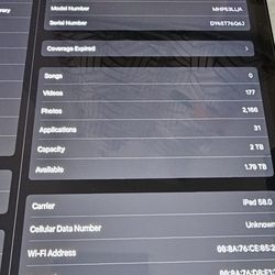 Used iPad Pro 12.9" 2TB storage Wi-Fi+ Cellular (5th Gen)