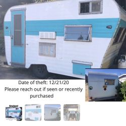 STOLEN -vintage Aladdin Genie Travel Trailer 