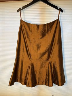 Thai Silk Skirt (metalic copper color)