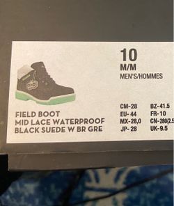 Timberland collab Field Boot Mid Lace Waterproof Size 10