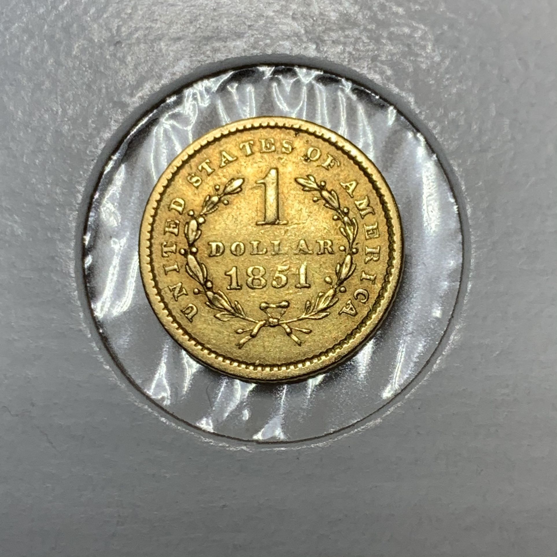 1851 Liberty Head $1 Gold Coin
