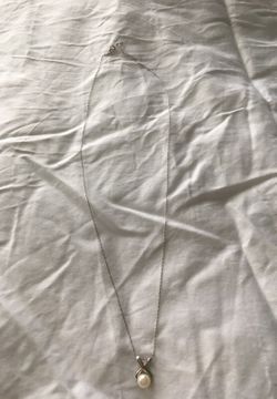 10k Silver Real Pearl Necklace