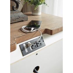 3 Drawer Charging Nightstand