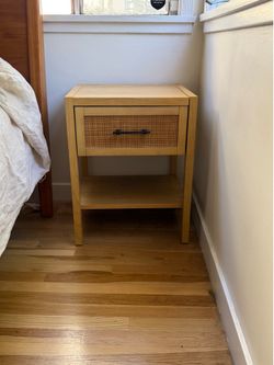 Cane Front Nightstand / End Table