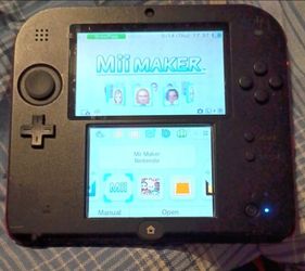 Nintendo 2DS Red/Black + Charger🔥Works Perfect! Clean & Ready To Play