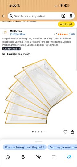 Plastic serving trays