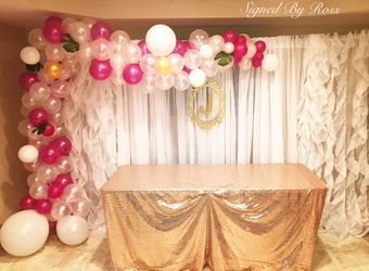Ballon garland backdrop dessert table baby shower anniversary events party