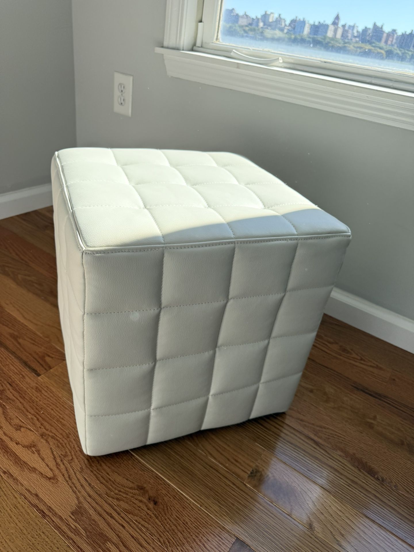 White IKEA Leather Chair
