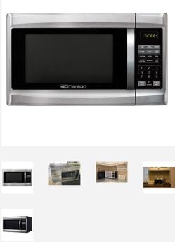 Emerson MW1338SB 1.3 Cu. Ft. 1000 Watt, Touch Control Microwave Oven, Stainless Steel