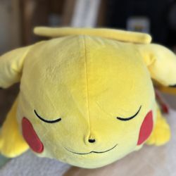 Pokemon 18” Sleeping Pikachu Soft Plush Pillow