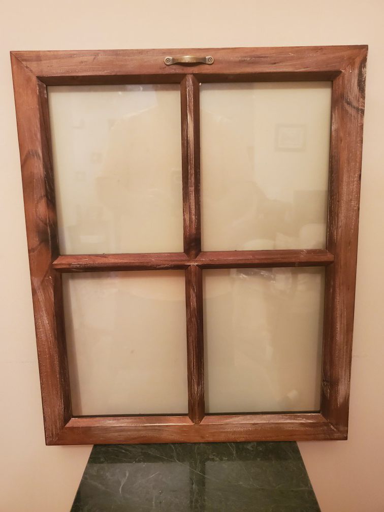 4 Pane Rustic Wood Window Picture Frame