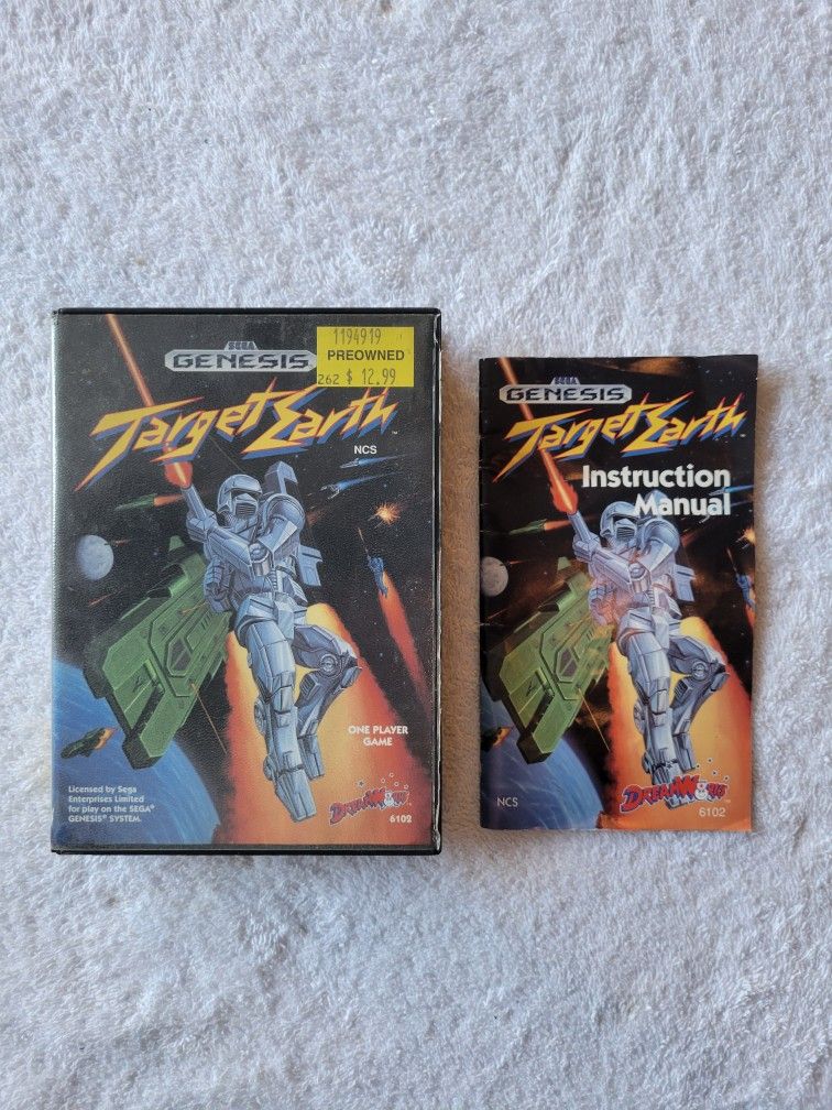 Sega Genesis Target Earth And Sega 6 Pak Boxes Only And Manual
