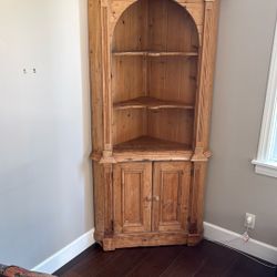 Pine Corner Cabinet