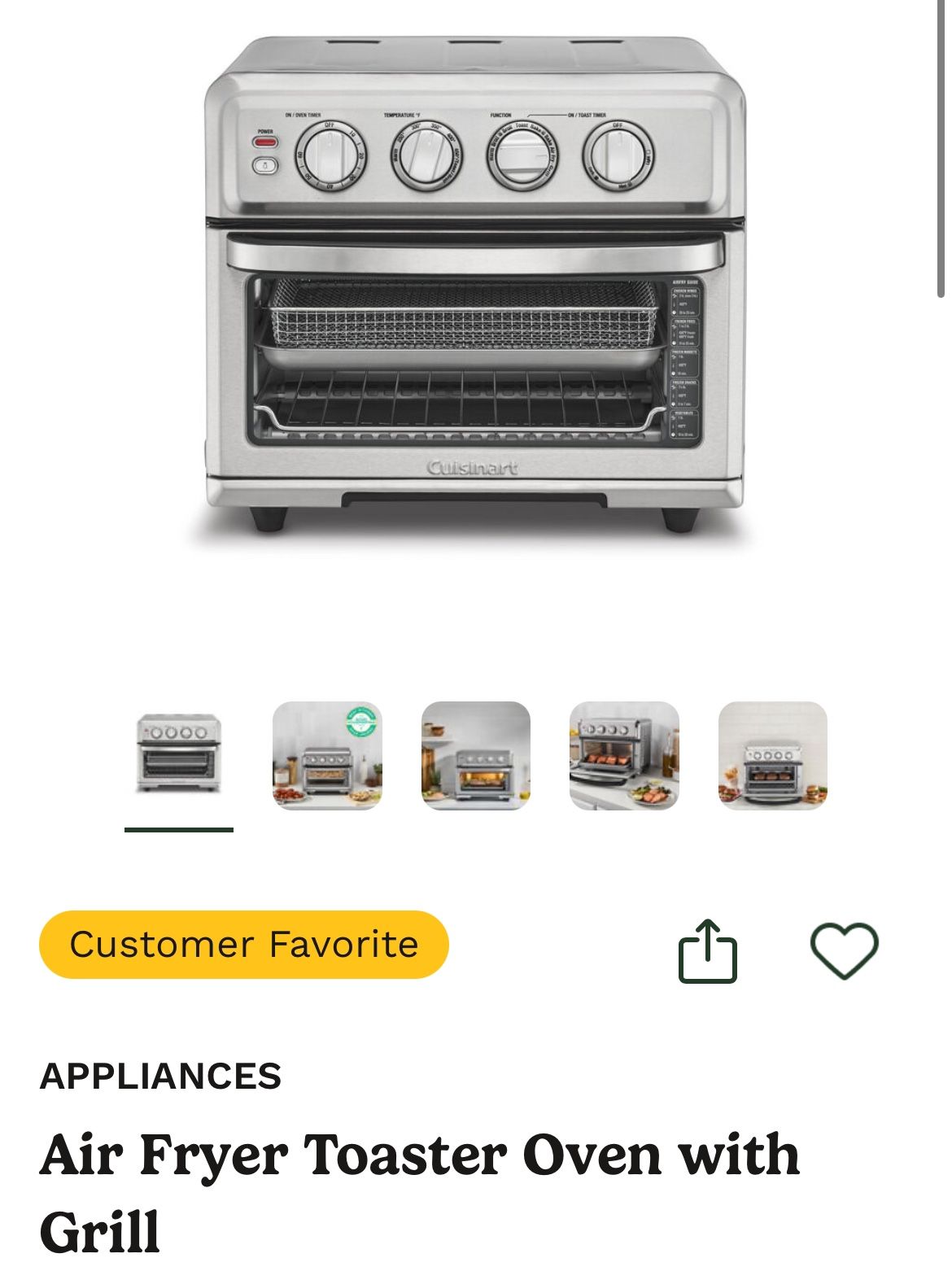 Air Fryer Toaster Oven with Grill