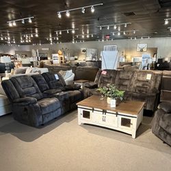 Manual Reclining Sofa And Loveseat