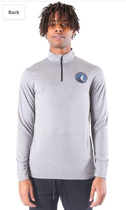 Minnesota Timberwolves Men's NBA Quarter Zip Long Sleeve Pullover T-Shirt