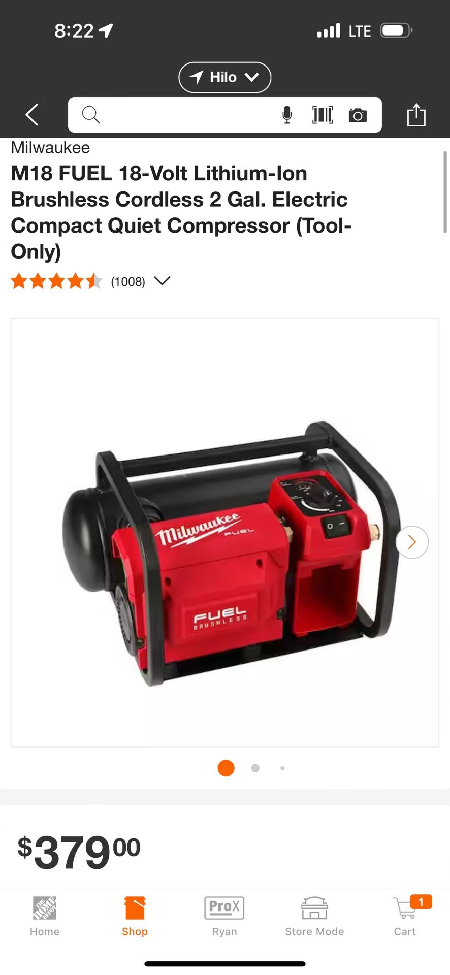 Milwaukee 2Gallon Air Compressor