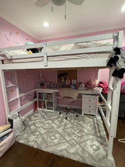 Kids Bunk Bed With desk