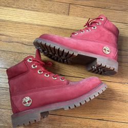 Ruby Red Timberland Boots