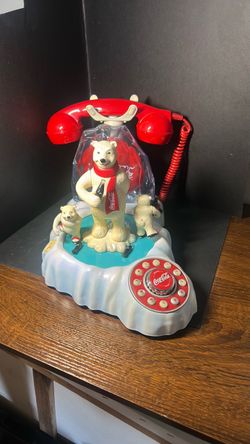 Coca-cola animated polar bear telephone