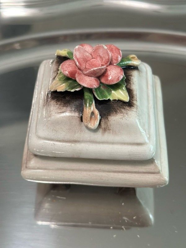 Gracie Bone China Flower Jewelry Box Coastline Imports